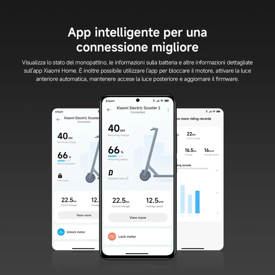 App Xiaomi Home collegata allo Xiaomi Electric Scooter 5